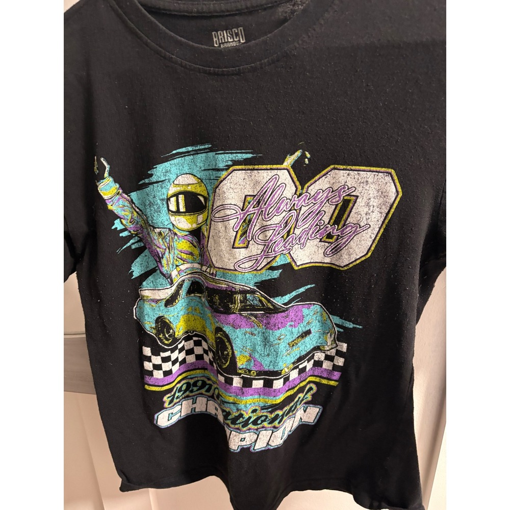 Brisco Brands Mens Black 1991 National Champion Racing Graphic‎ T-Shirt Size M